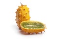 Whole and half fresh Horned Melon