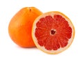 Whole and half grapefruit Royalty Free Stock Photo