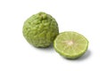 Whole and half Kaffir lime