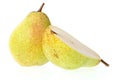 Whole and half pear