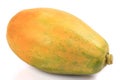 Whole and half of ripe papaya fruit with seeds Royalty Free Stock Photo