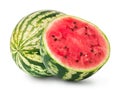 Whole and half of watermelon Royalty Free Stock Photo