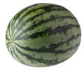 whole and half watermelon isolated on a white background