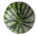 whole and half watermelon isolated on a white background