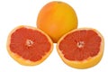 Whole and halve Pink Grapefruit Royalty Free Stock Photo