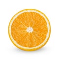 Whole and halved oranges. Clipping paths for both objects and shadows. Infinite depth of field Royalty Free Stock Photo