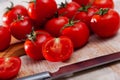 Whole and halved tomatoes Royalty Free Stock Photo