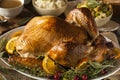 Whole Homemade Thanksgiving Turkey Royalty Free Stock Photo