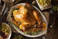 Whole Homemade Thanksgiving Turkey Royalty Free Stock Photo