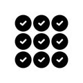 Black solid icon for Whole, full and entire