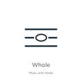 Whole icon vector. Trendy flat whole icon from music and media collection isolated on white background. Vector illustration can be