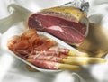 Whole italian ham prosciutto crudo di parma Royalty Free Stock Photo