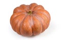 Whole large pumpkin orange color on a white background Royalty Free Stock Photo