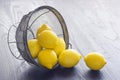 Whole Lemons Spill Out of Colander