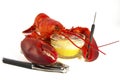 Whole Lobster with Butter Royalty Free Stock Photo