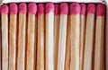 Whole matches folded exactly in box, macro close-up Royalty Free Stock Photo