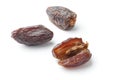 Whole and open dried dates