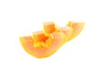 Whole papaya fruits on white background Royalty Free Stock Photo
