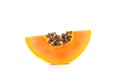 Whole papaya fruits on white background