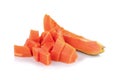 Whole papaya fruits on white background Royalty Free Stock Photo