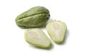 Whole and partial chayote Royalty Free Stock Photo