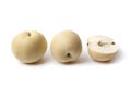 Whole and partial Nashi pear Royalty Free Stock Photo