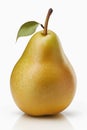 Whole pear on white background, generative AI