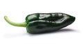 Whole Poblano Ancho pepper, paths Royalty Free Stock Photo