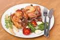 Whole Quails with Vegetables