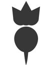 whole radish icon silhouette Royalty Free Stock Photo