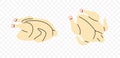 Whole raw chicken and poultry meat, graphic design Royalty Free Stock Photo