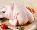 Whole raw chicken Royalty Free Stock Photo