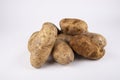 whole raw russet potatoes Royalty Free Stock Photo