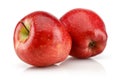 Whole red apples isolated on white Royalty Free Stock Photo