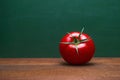 Whole Red Tomato On A Wooden Table. Green Background. Organic Food. Cooking Ingredients. Pomodoro Timer