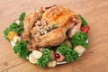 Whole Roast Stuffed Chicken