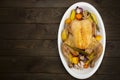 Roasted chicken breast with backed vegetables Royalty Free Stock Photo