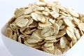 Whole Rolled Oats in White Bowl Royalty Free Stock Photo