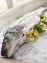 Whole Seabass Roasted in a Sea Salt Crust Royalty Free Stock Photo