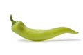 Whole single green Carliston pepper