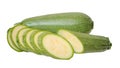 Whole and slice marrow zucchini