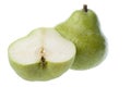 Whole and sliced ripe pears Royalty Free Stock Photo