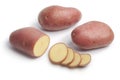 Whole sliced Roseval potatoes Royalty Free Stock Photo