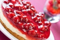 Whole strawberry cheese cake Royalty Free Stock Photo