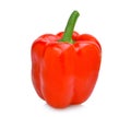 Whole of sweet red bell pepper or capsicum isolated on white Royalty Free Stock Photo