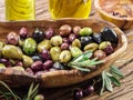 Whole table olives. Royalty Free Stock Photo