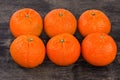 Whole tangerines Murcott on a black surface