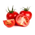 Whole tomatoes and halves Royalty Free Stock Photo