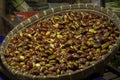 A whole tray of stinky beans in traditional market