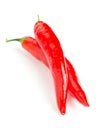 Whole, uncut red chili peppers